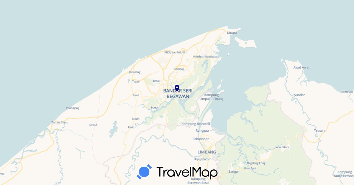 TravelMap itinerary: driving in Brunei (Asia)